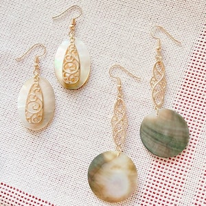 Natural Seashell Water Drop Earrings