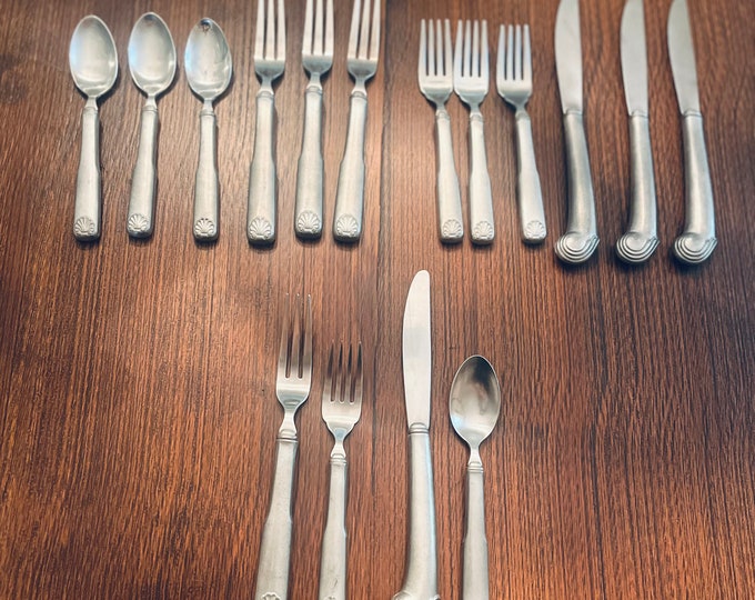 Gorham Cape Cod Pewter Flatware 4 Place Setting Etsy