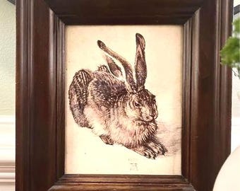 thumbnail image 2 of Albrecht Durer 'Young Hare' Fine Art Print – 8x10 Real Canvas – Giclée Reproduction 2 of 6