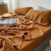 100% Cotton Organics Rust Brown Sheet Set With Pillow Cover Fitted Bed Sheets Comforter Sheet Set With Flat Sheet Bed Cover Full Queen