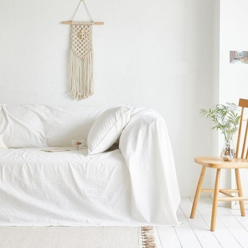 Sofa Couch Throw Cover Drop Cloth Couch Cover Bohemian Sofa Etsy