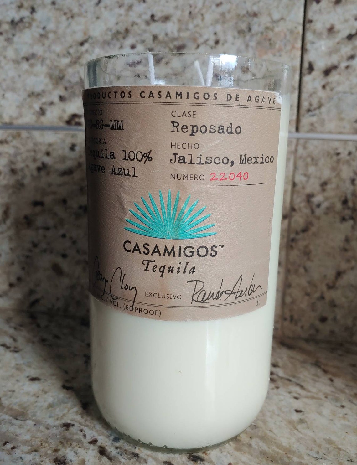 Casamigos Reposado Tequila Bottle Candle Large 1 Liter Candle Etsy