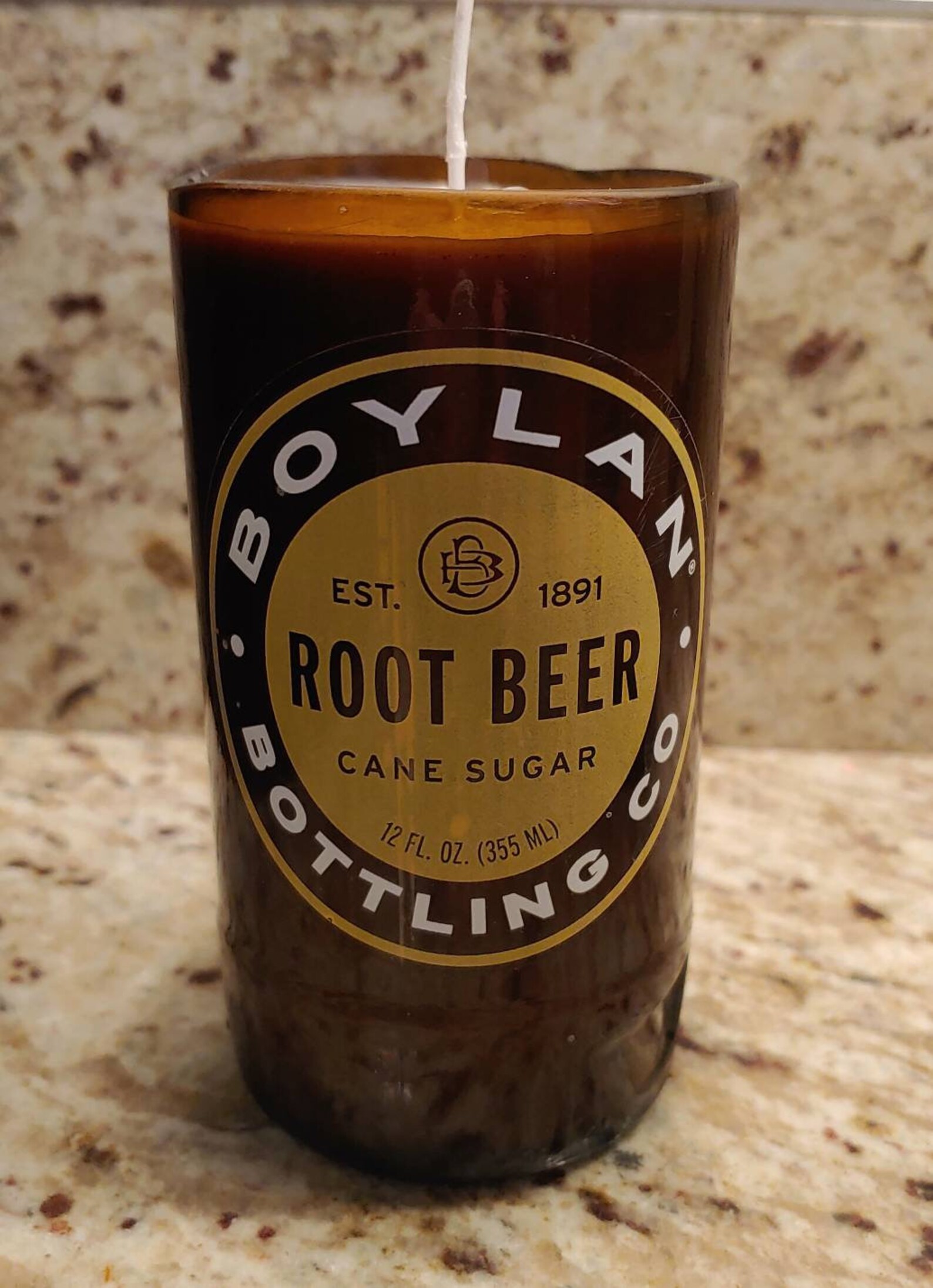 Root Beer Bottle Candle Root Beer Scented Etsy