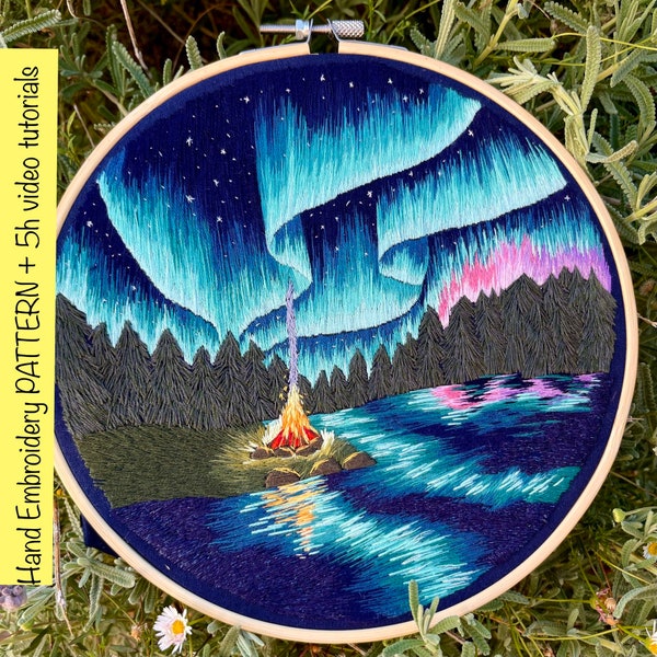 Embroidery Aurora Pdf Pattern Etsy