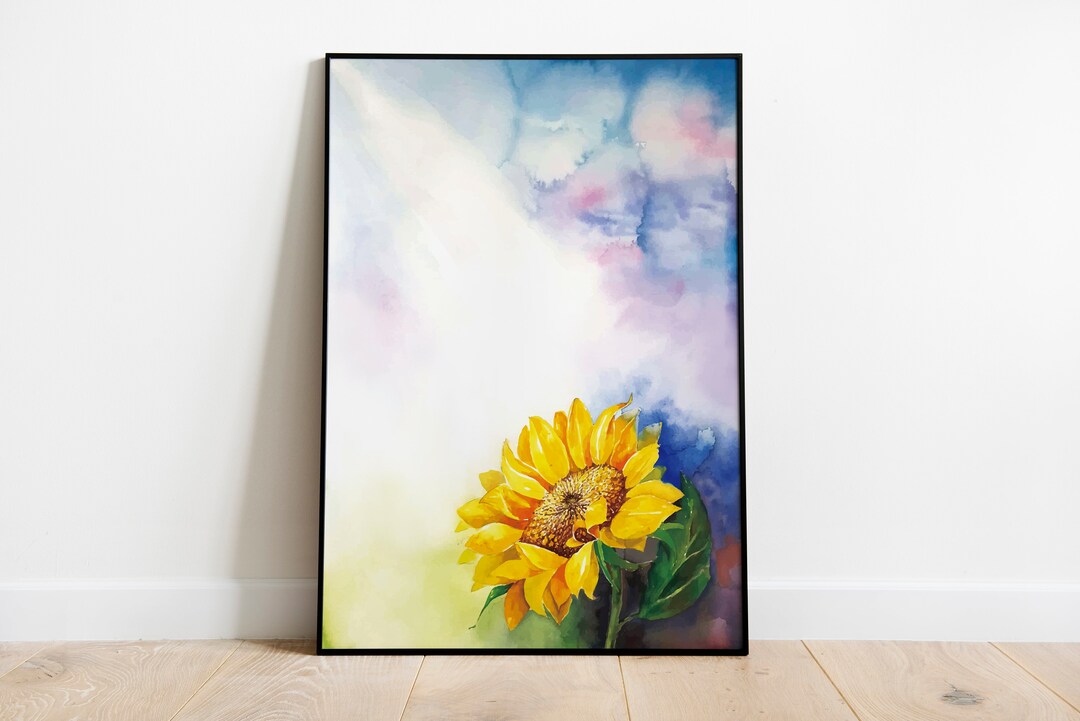 Sonnenblumen-Wandbild "It's Okay" – Inspirierender Leinwanddruck 30,5x45,7 Cm – Moderne Deko Für Wohnzimmer, Schlafzimmer & Küche