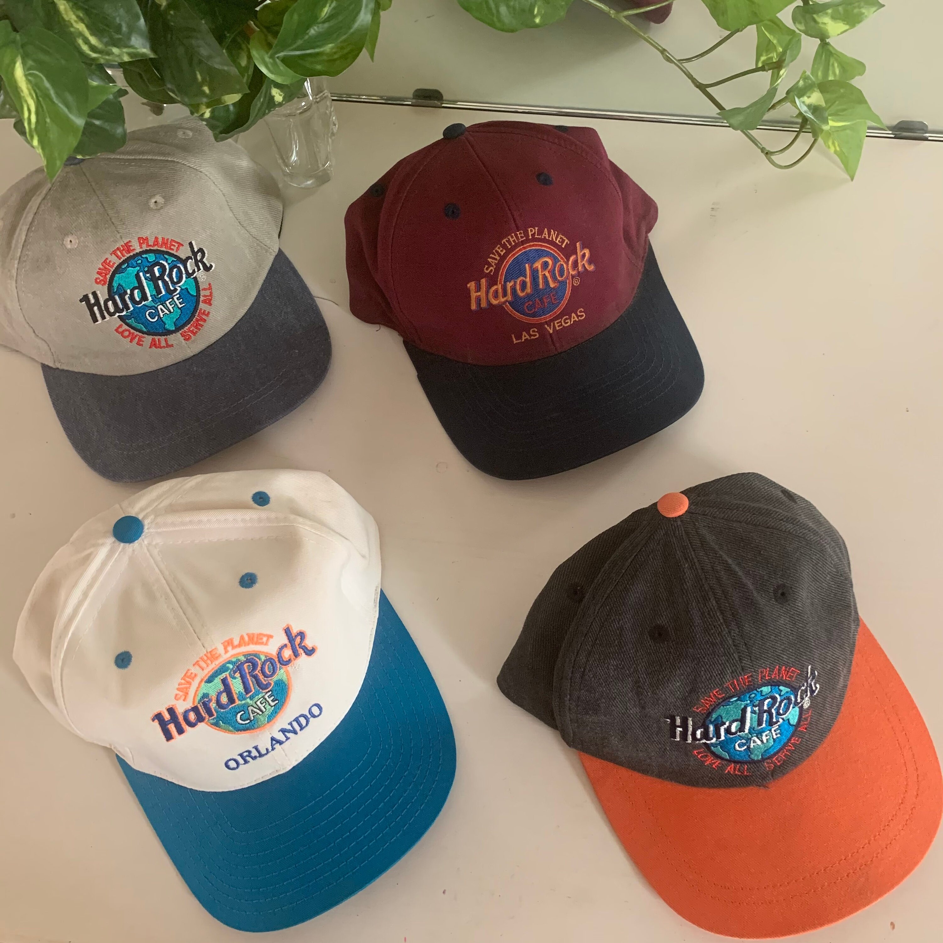 90's Retro Vintage Hard Rock Cafe Hat Collection Etsy