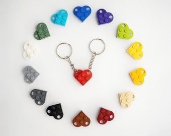 LEGO Heart Keychain Set - Made with Authentic LEGO Bricks, Matching Friendship, Valentine's, Couples, BFFs, Mother's Day - SYDNEY, Australia