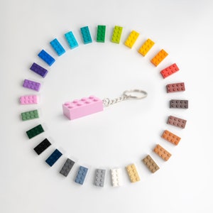 LEGO Brick Keyring Key Hanger - Made with Authentic 2x4 LEGO Bricks - 27 Colours to Choose From - SYDNEY, Australia