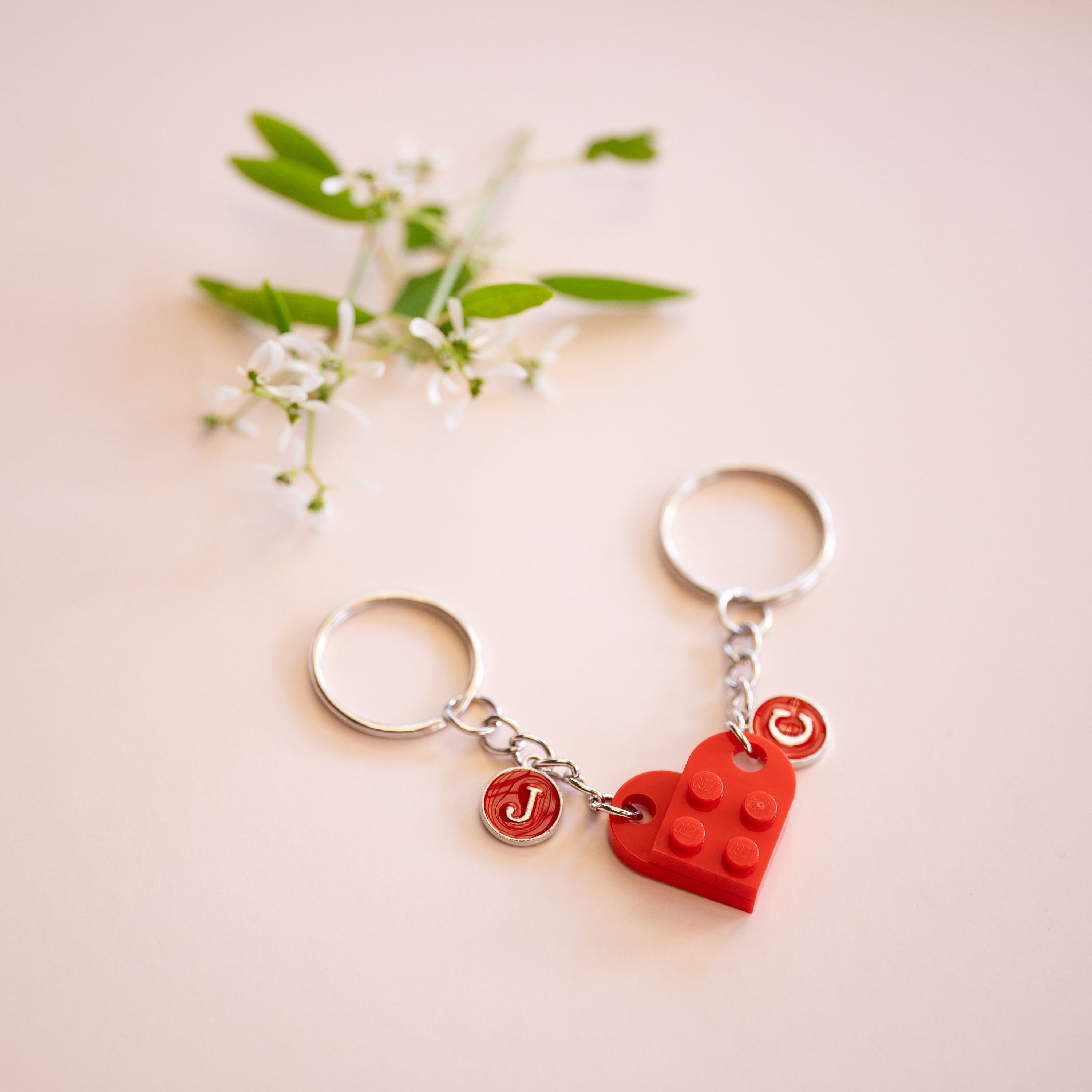 Lego keychain heart sale