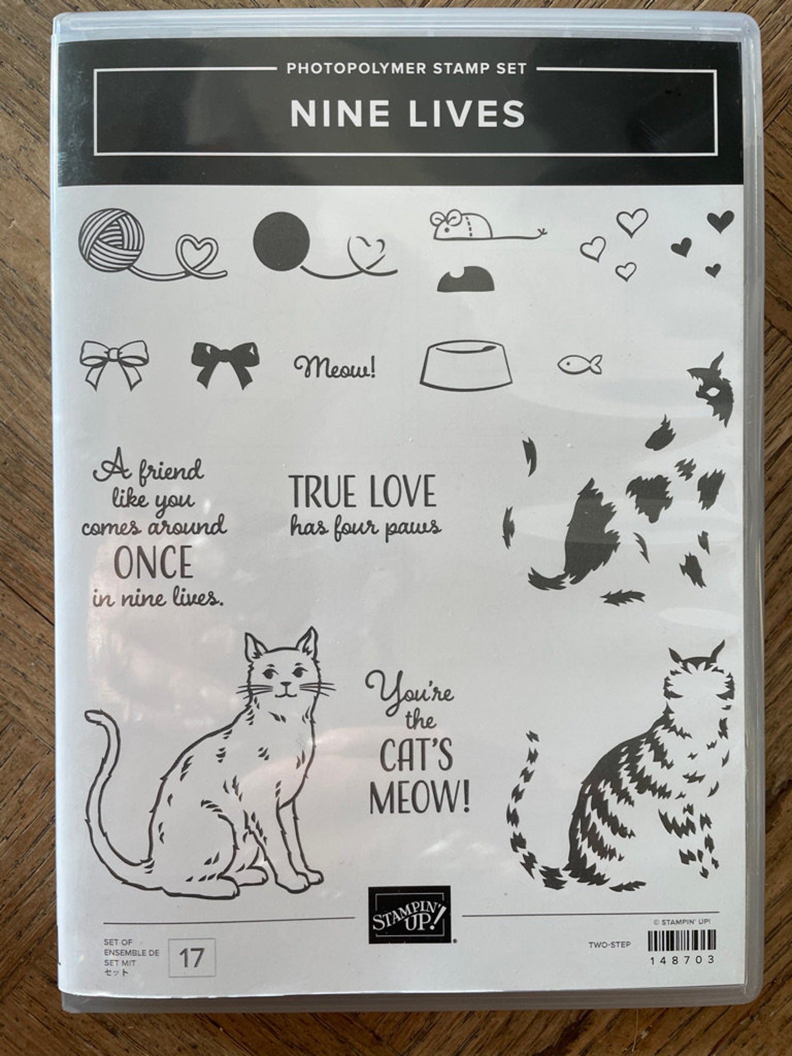 Stampin Up NINE LIVES Cat Stamp Set retired Kitty Etsy