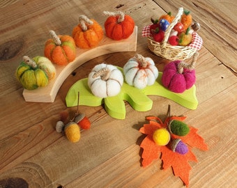 Harvest basket, pumpkin, autumn garland, Halloween, pumpkin garland, mushroom garland, fruit garland, Thanksgiving, birthday ring, autumn decoration