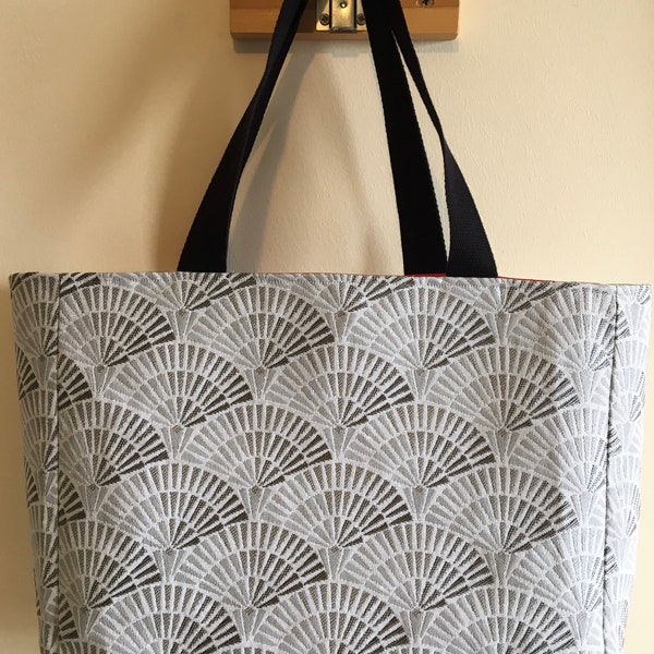 Sac cabas tissu motif japonais