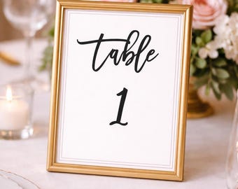 Table Number Vinyl Decals