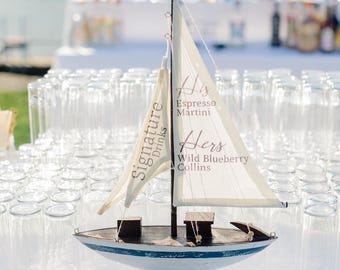 Coastal Signature Drinks Sign