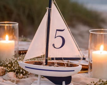 Sail Boat Table Numbers