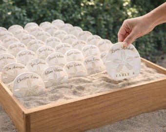 Sand Dollar Seashell Wedding Seating Chart