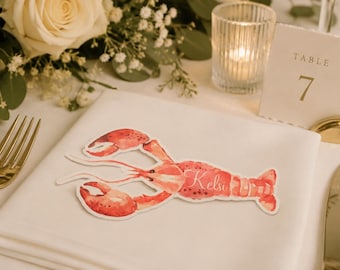 Lobster Paper Magnetic Place Cards