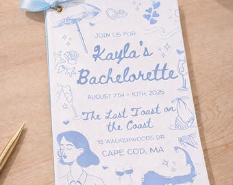 Bachelorette Itinerary Template: Editable Canva Beach Weekend Plan (Digital Download)