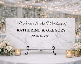 Marble Stone Welcome Sign
