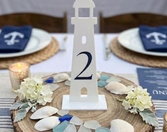 Light House Wedding Table Numbers