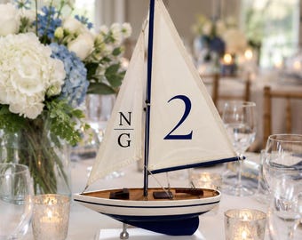Sailboat Table Number Centerpieces
