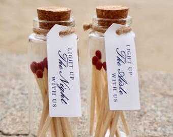 Personalized Match Bottle Wedding Favor