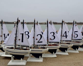 Sail Boat Table Numbers