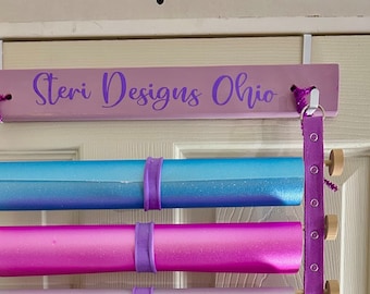 Vinyl Storage for Craft Room | Vinyl Roll Over Door Storage | Rack for Vinyl Rolls | Vinyl Holder | HTV Roll Holder | Personalized