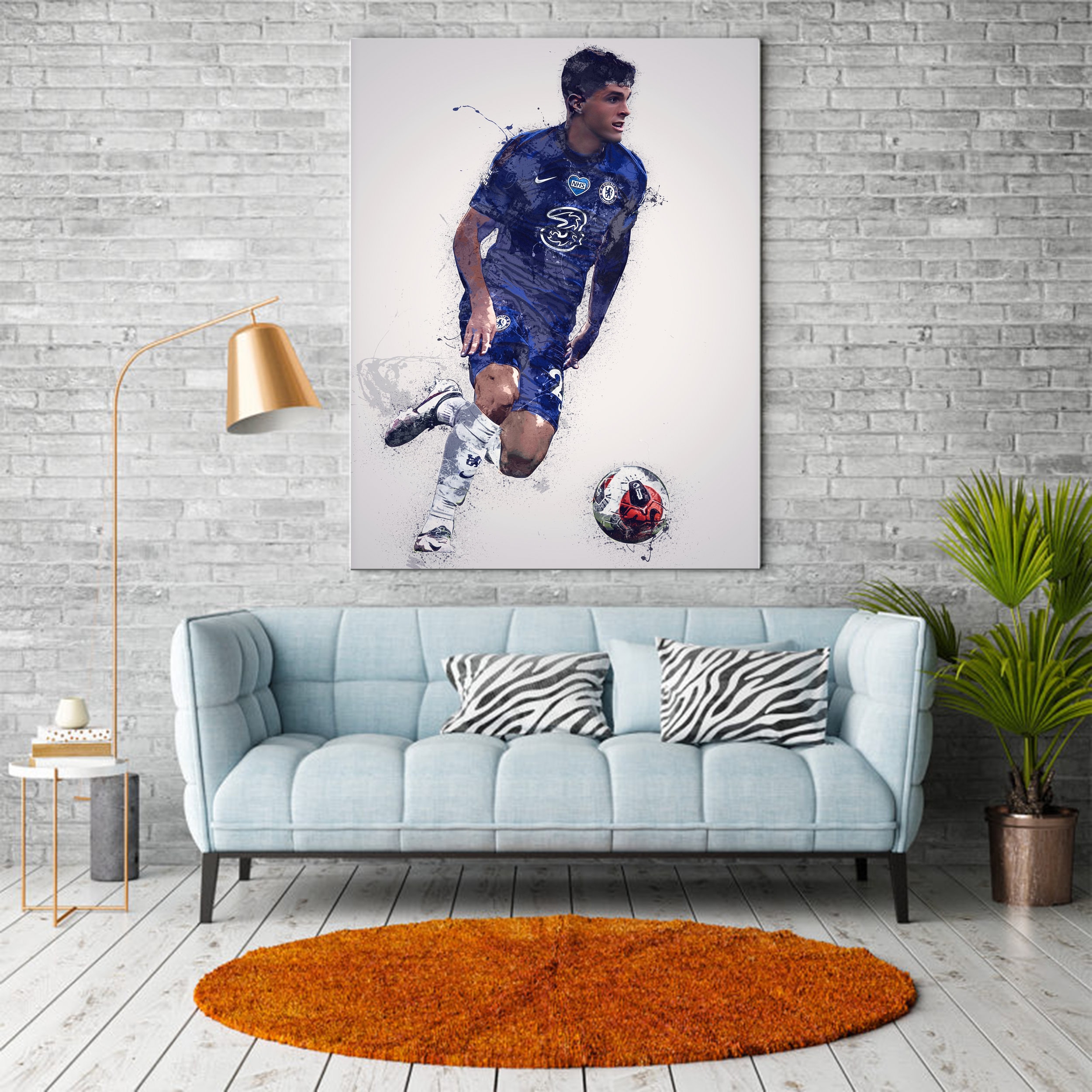 Christian Pulisic poster Chelsea FC canvas art prints Kids | Etsy