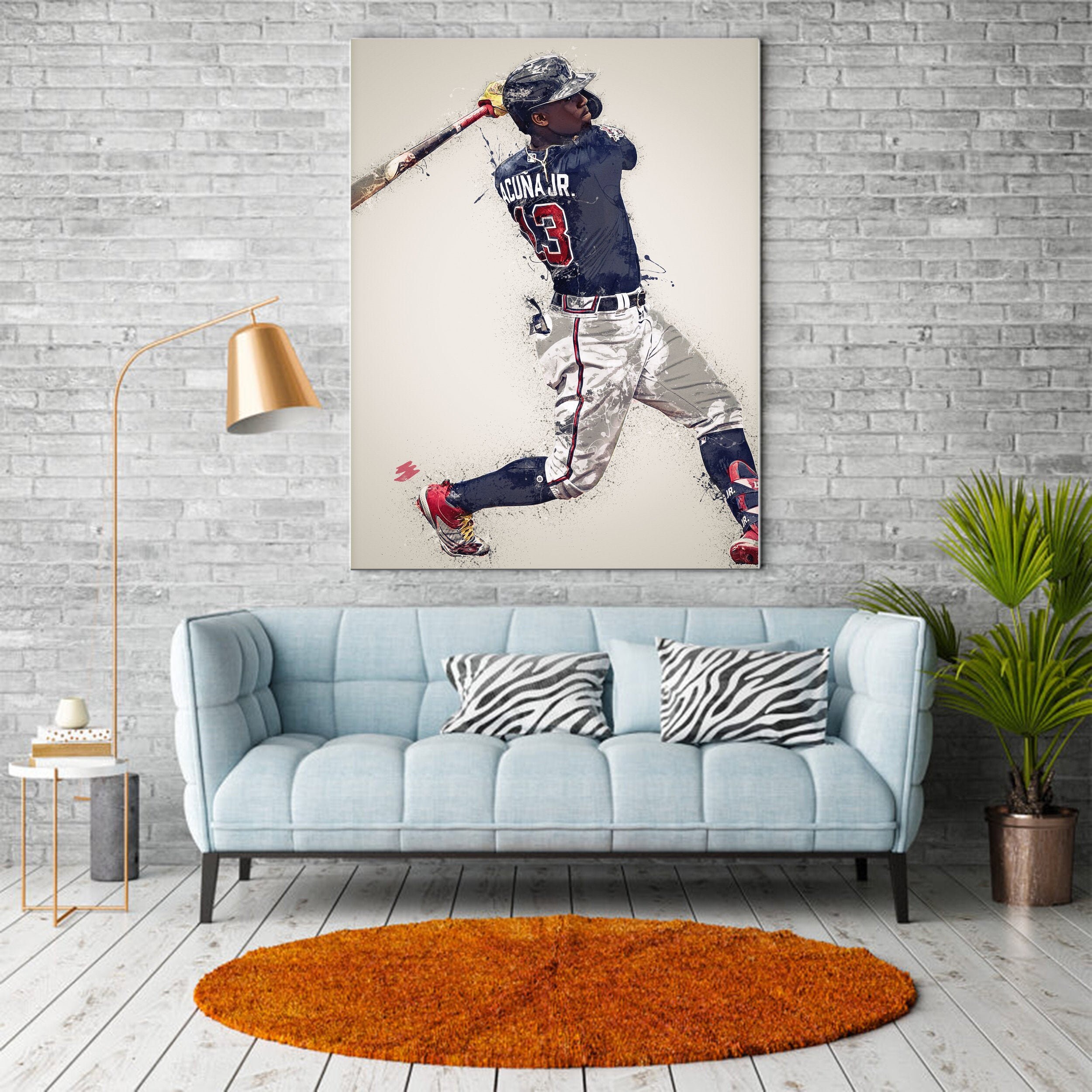 Cartel de Ronald Acuña Jr. lienzo pintura de arte de los | Etsy