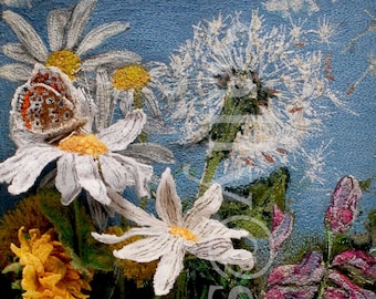 Art Postcard by Sally Wilson (21 x 10 cm)    Natures Garden  (Gloss)