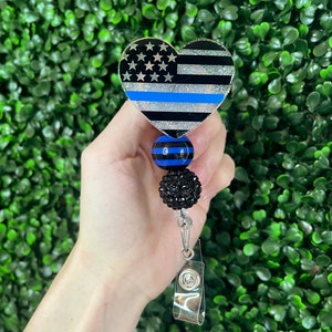 Thin Blue Line, Back the Blue Badge Reel, Thin Blue Line Gift