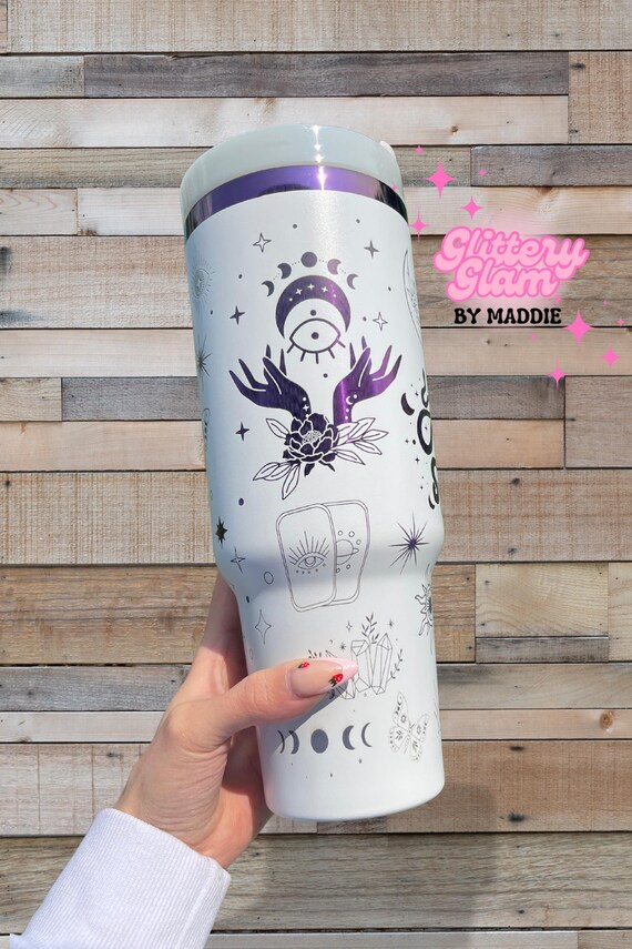 Witch Tumbler for Halloween: Engraved 40oz Cup