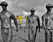 Photo print of Belfast Yellow Cranes, Titanic Cranes, Harland and Wolff Cranes, RMS Titanic, Titanic Belfast, Home decor, Wallhanging