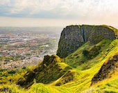 Cavehill Belfast, McArt's Fort, Ben Madigan, Cave Hill, Napoleon's Nose, Belfast, Belfast Cranes, Belfast cityscape, wall art, home decor.