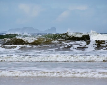 Tory Island photo print, Donegal, Ireland, Falcarragh beach, Wild Atlantic Way, Ocean waves breakers surf, sea, wall art, home decor.