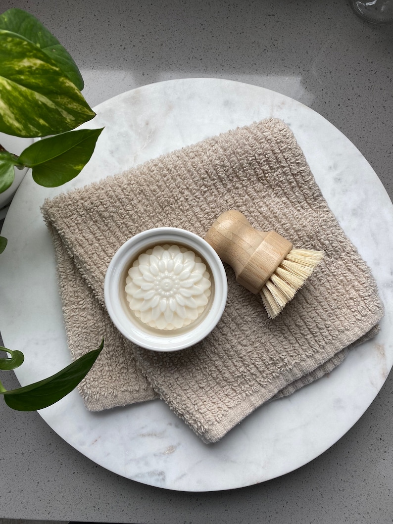 Solid dish soap vegan eco friendly lemon scented image 0