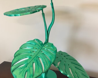 Juego de 4 posavasos de hojas de Monstera para centro de mesa, archivo de impresión 3D STL