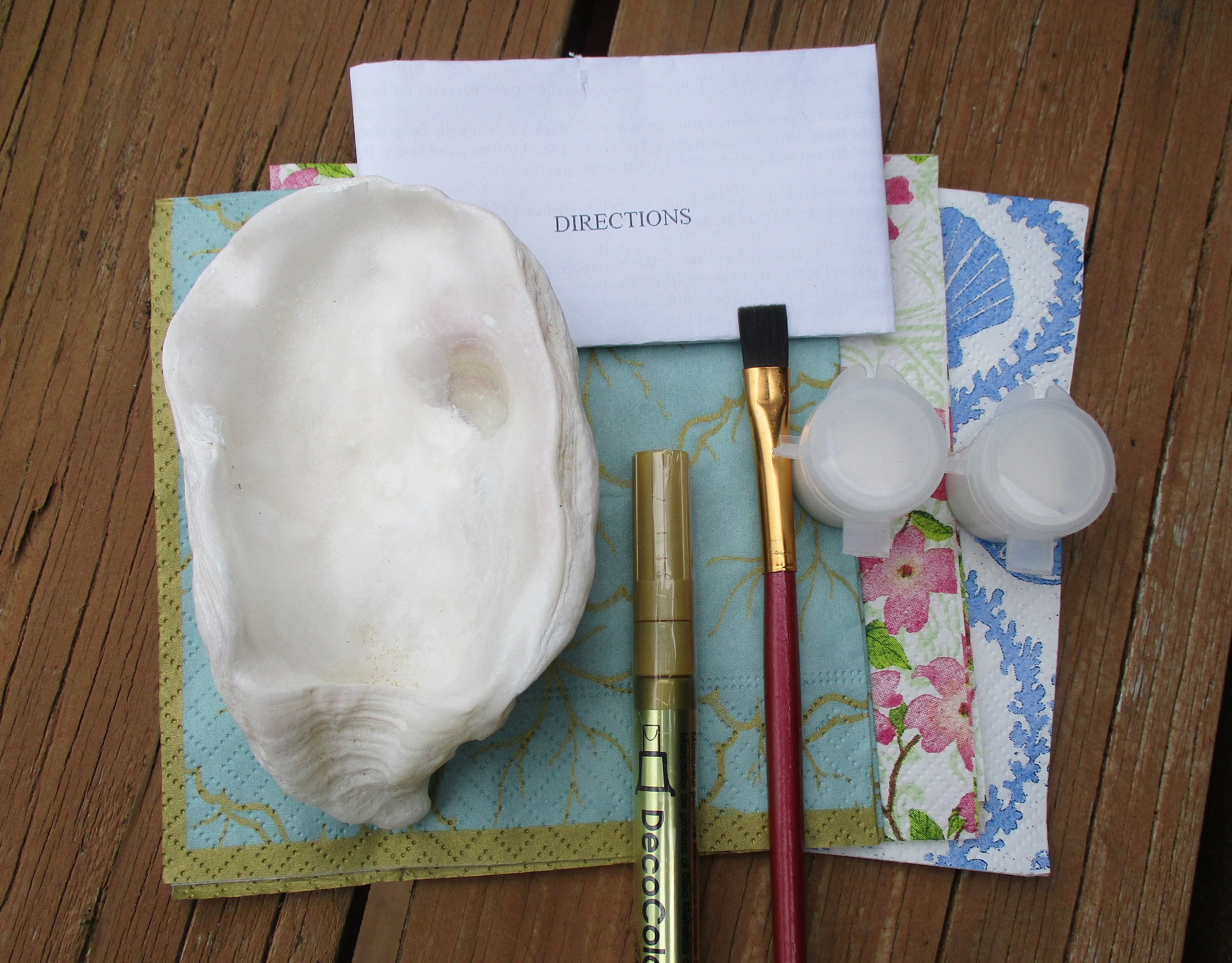 Shell decoupage kit DIY 14 shells decoupage napkins bonus Etsy