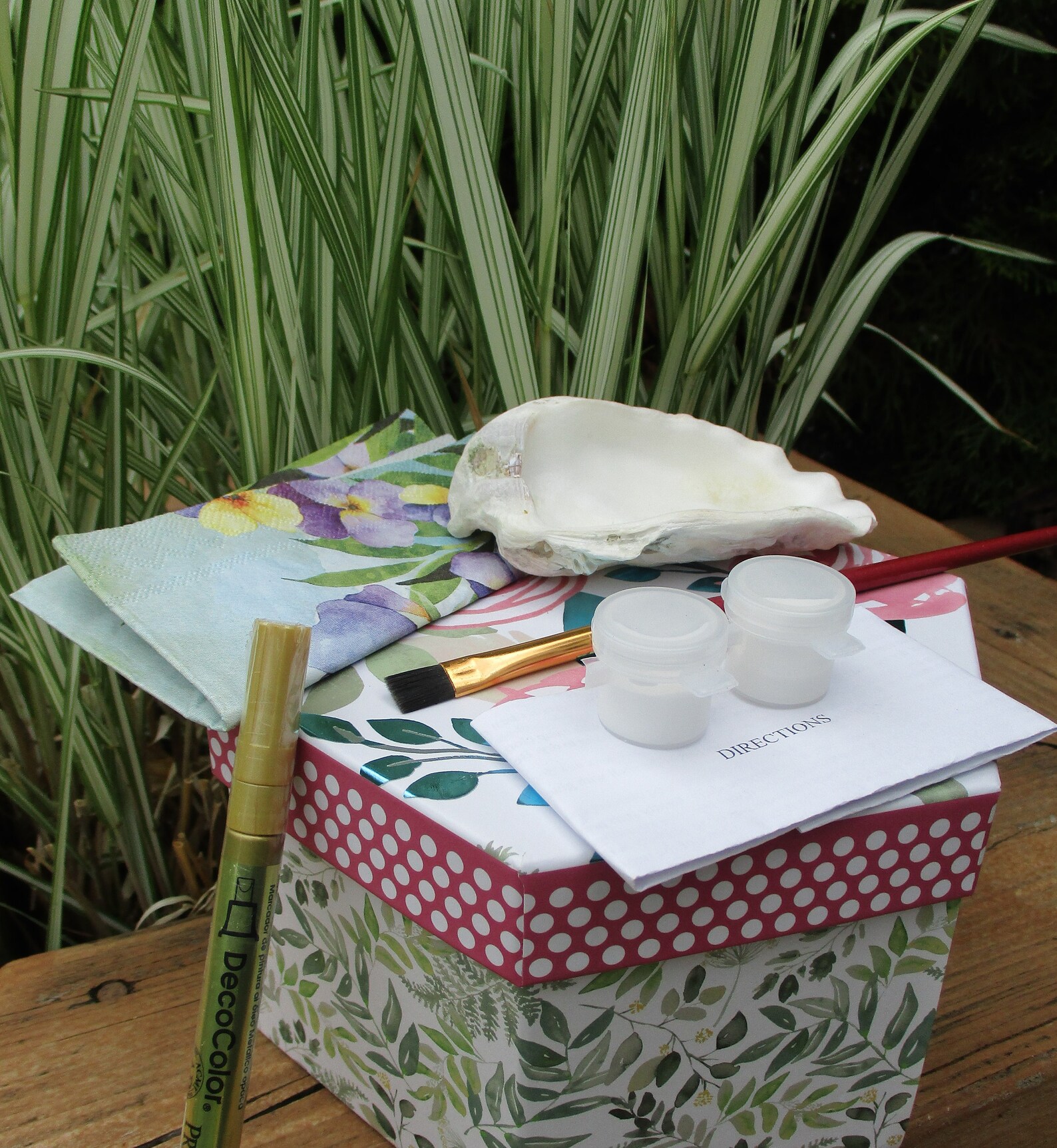 Shell decoupage kit DIY 14 shells decoupage napkins bonus Etsy