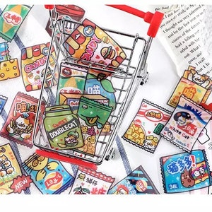 40 stuks / lot Kawaii Stickers decoratieve collage scrapbooking hand account esthetische school briefpapier stick label gift afdichting