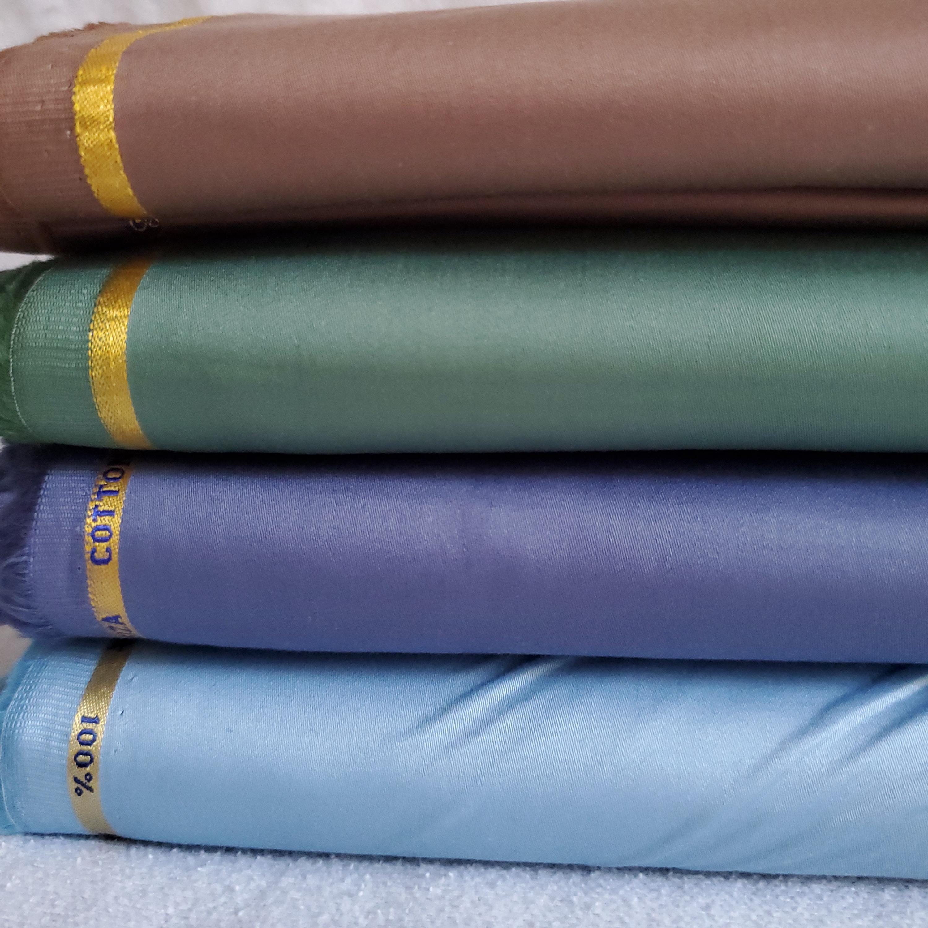 Egyptian Giza Cotton, Shirting Fabric, White Black and