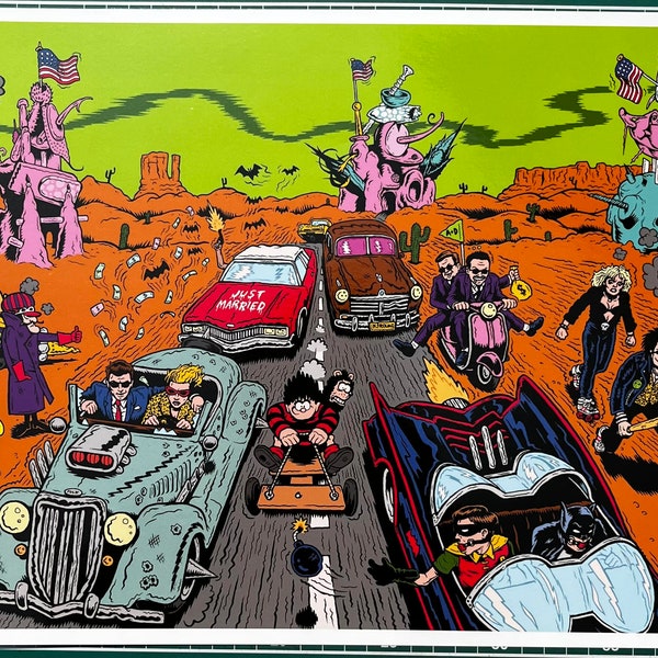 Outlaw Derby in the Death Valley of Earthly Delights art print