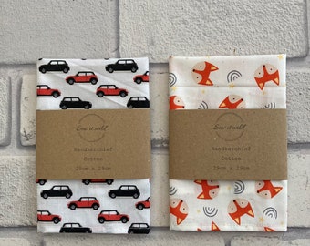 Hankie/ Handkerchief. Cotton. Mini/ Fox. Hankerchief. Women’s. Men’s.