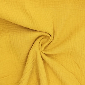 Musselin Mango Uni Double Gauze Baumwolle Meterware