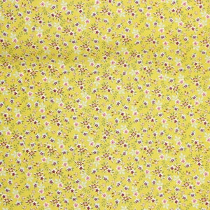 Baumwollstoff kleine Blüten Gelb Baumwolle Meterware Blumenstoff geblümt Blumenmuster