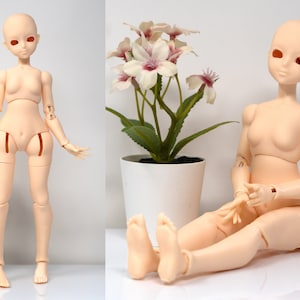 3D Printed PLA / Resin BJD Girl Art Ball Jointed Doll, 1/6 27cm Assembled Plain Unpainted No Make Up Doll