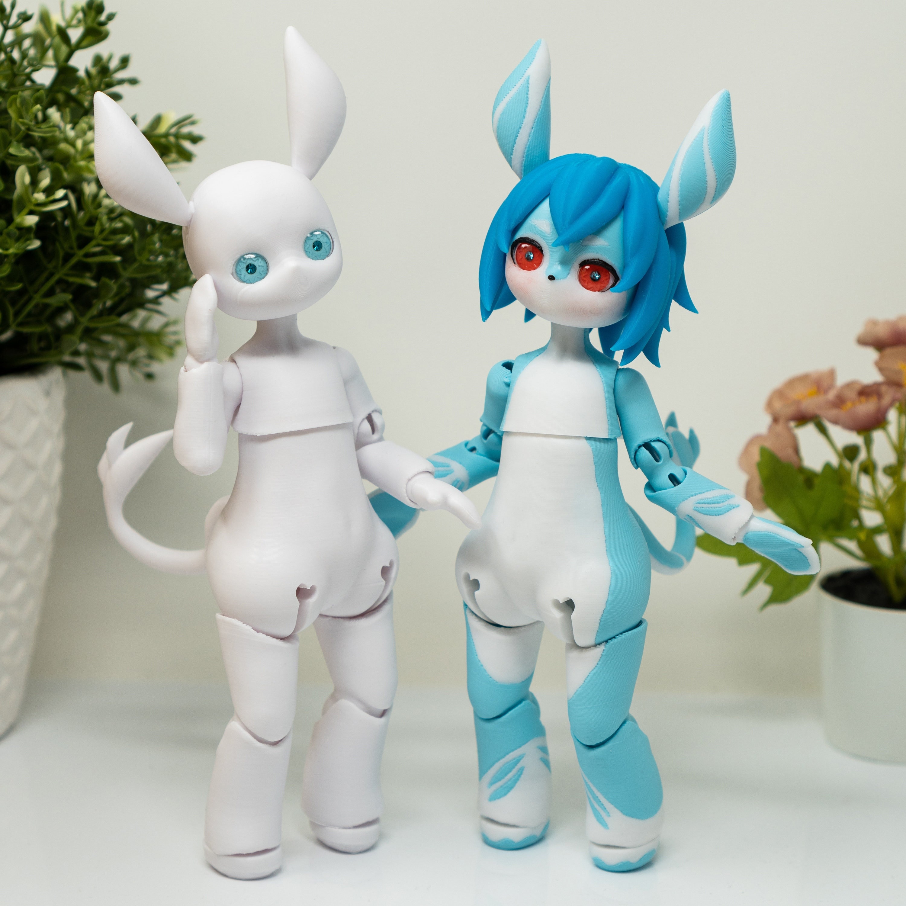 3D Printed BJD Furry Genshin Impact Melusine Inspired Doll 23cm 1