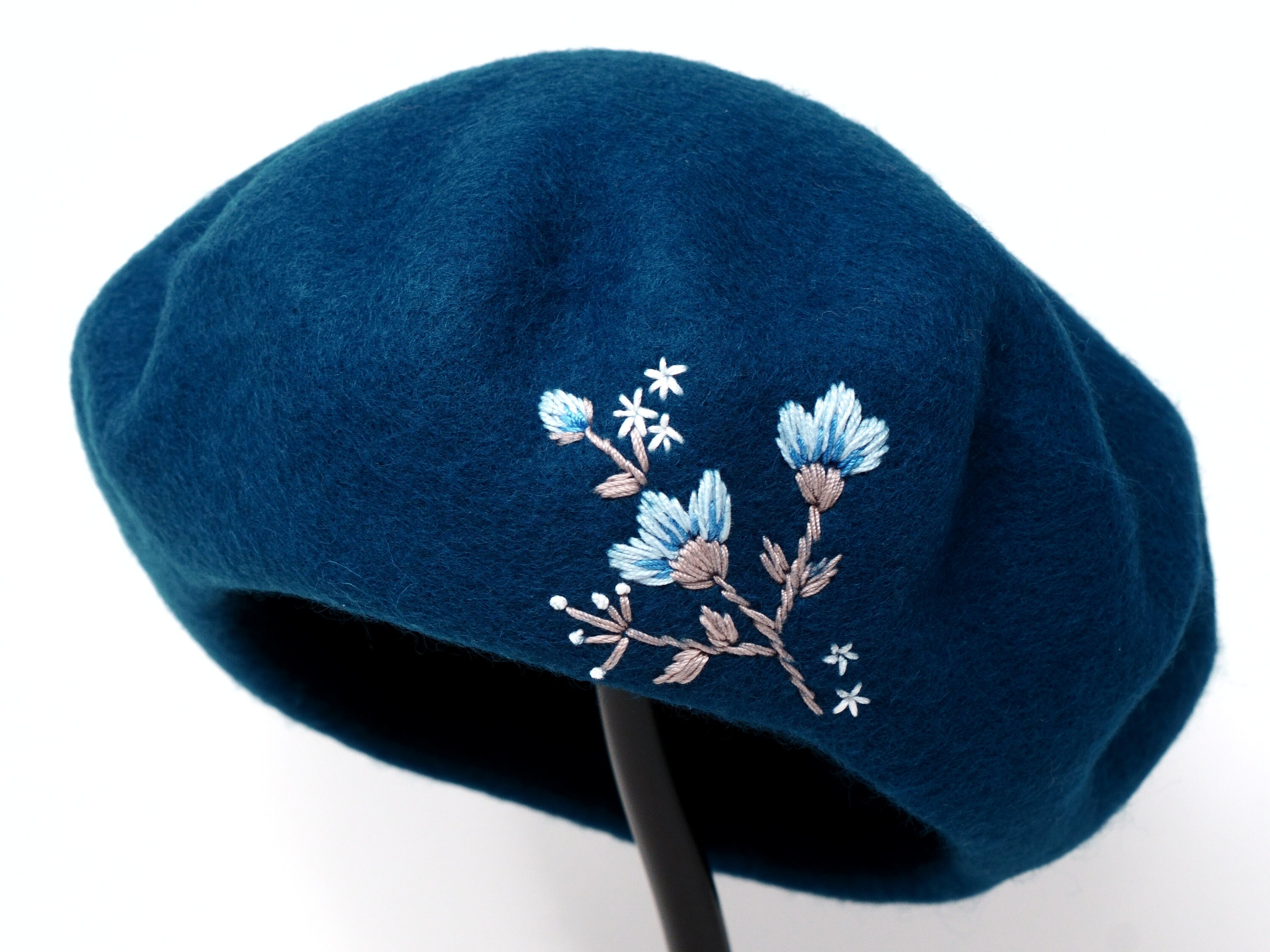 Blue Flower Beret - Etsy display picture 1