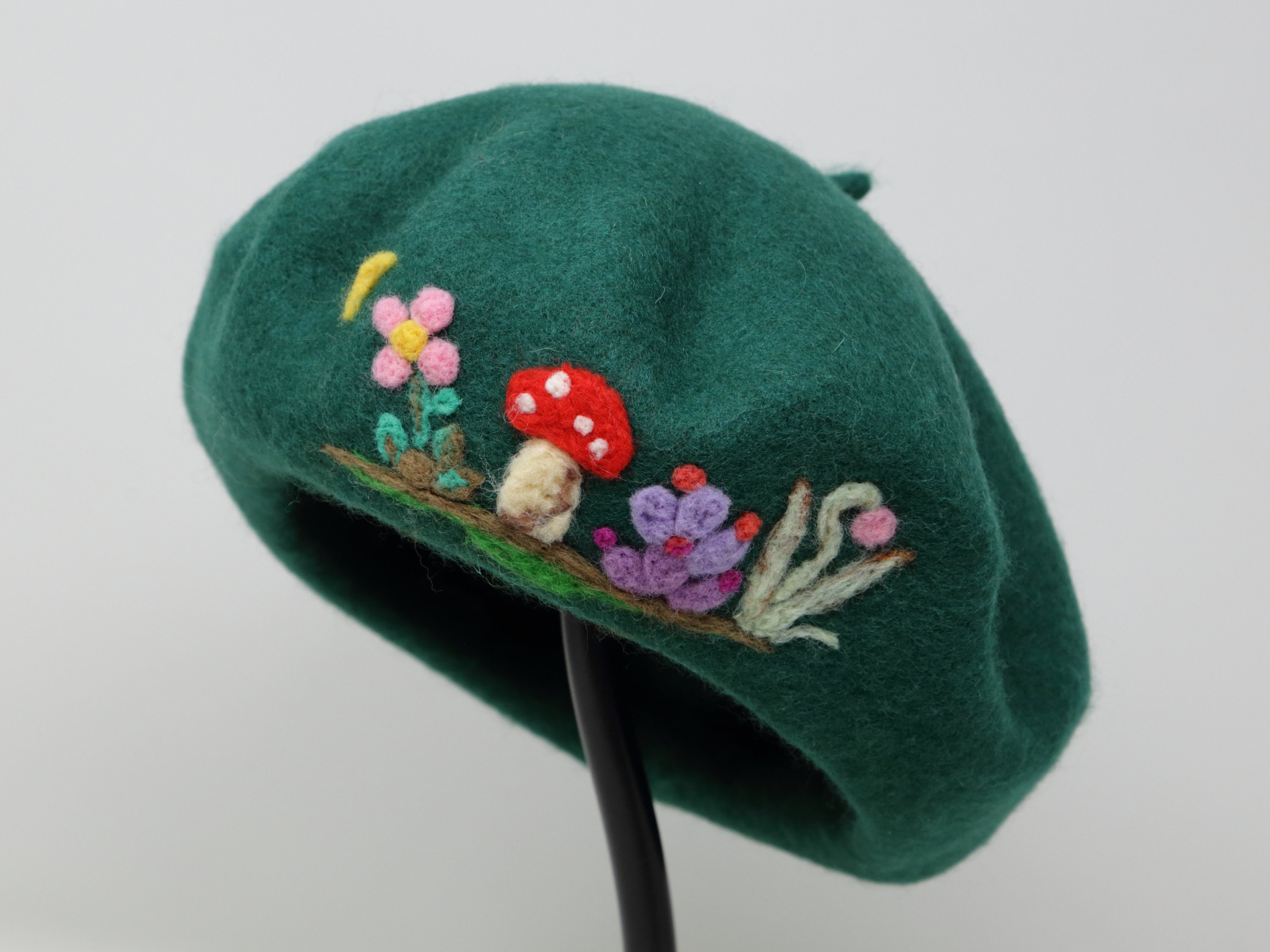 Mushroom and Flower - Handmade 100% Wool Needle Felting  display picture 2